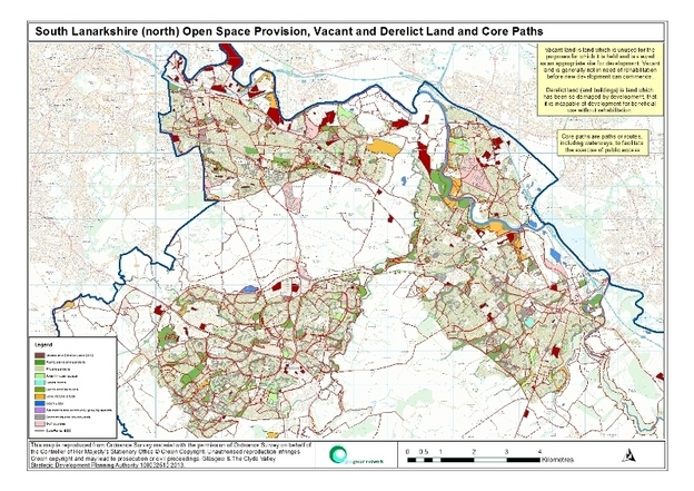 South Lanarkshire  north  Open Space  VDL and Core Paths